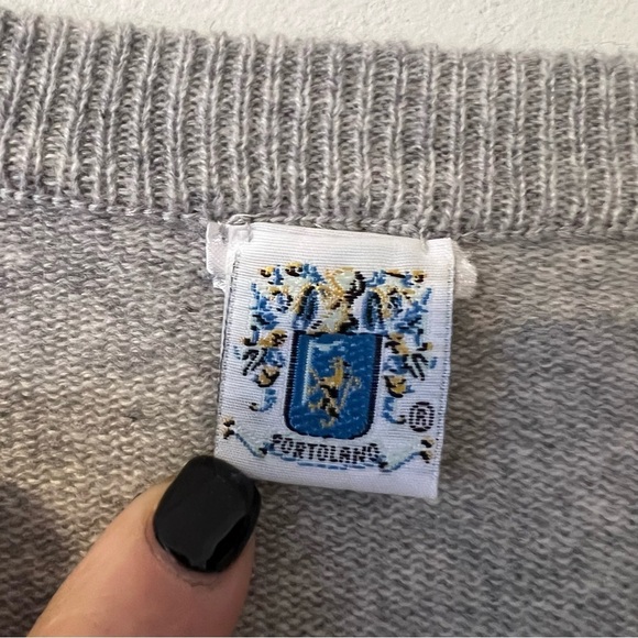 Portolano Cashmere V Neck Sweater XL - Picture 3 of 4